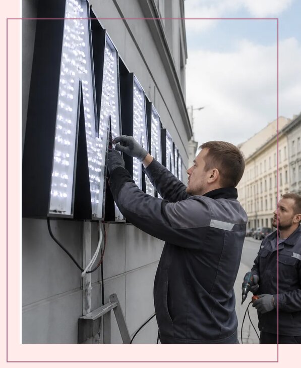 Изготовление и монтаж светодиодных LED вывесок в Белой Калитве